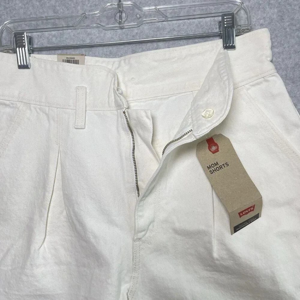 Levi's High Waisted Mom Shorts Women’s Size 30 Clean Sweep Ivory Y2K MSRP $49 - Picture 3 of 10